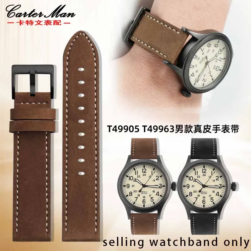 Cowhide Wristband for Timex Expedition Series T49905 T49963 Watch Strap 20mm 22mm Bracelet watchband Accessories belt
Cowhide Wristband for Timex Expedition Series T49905 T49963 Watch Strap 20mm 22mm Bracelet watchband Accessories belt