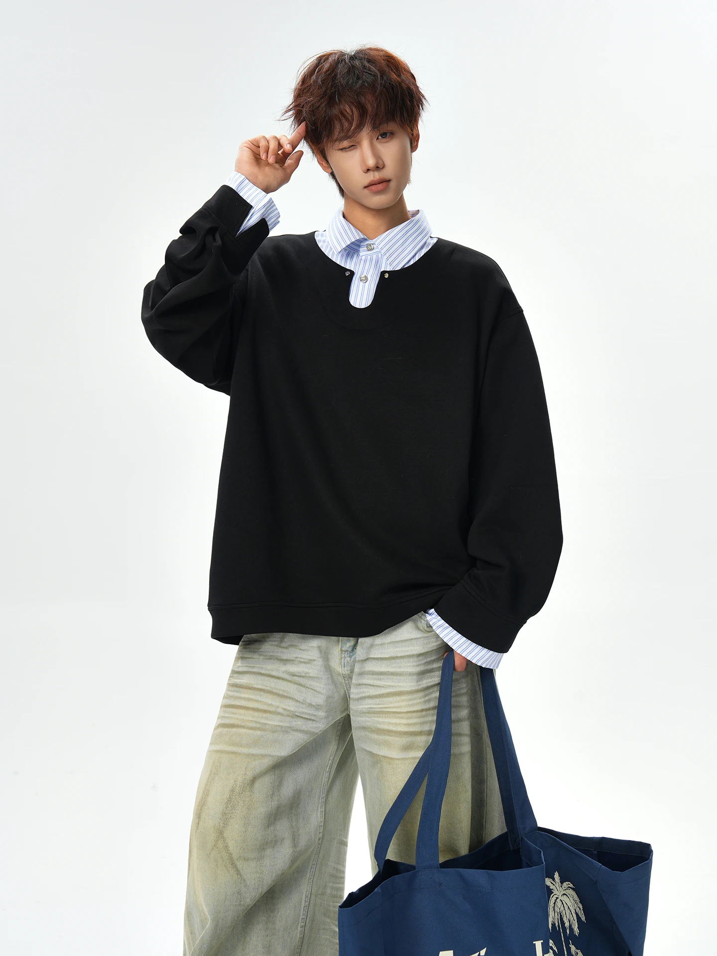 Повседневный свитшот Boyue: модный, универсальный, свободного кроя, молодежный, с полосатым дизайном, удобный, из хлопка и полиэстера, большие размеры.
Повседневный свитшот Boyue: модный, универсальный, свободного кроя, молодежный, с полосатым дизайном, удобный, из хлопка и полиэстера, большие размеры.