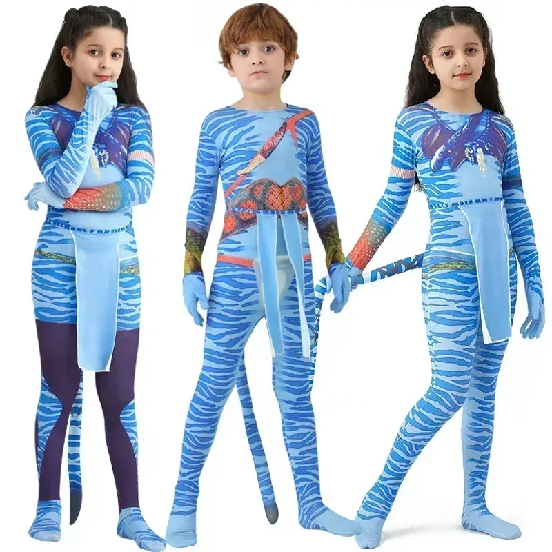 Boys Girls Halloween Cosplay Avatar Costume Children Waterway Neytiri Alien Cosplay Hero One-Piece Tight-Fitting Clothing
Boys Girls Halloween Cosplay Avatar Costume Children Waterway Neytiri Alien Cosplay Hero One-Piece Tight-Fitting Clothing