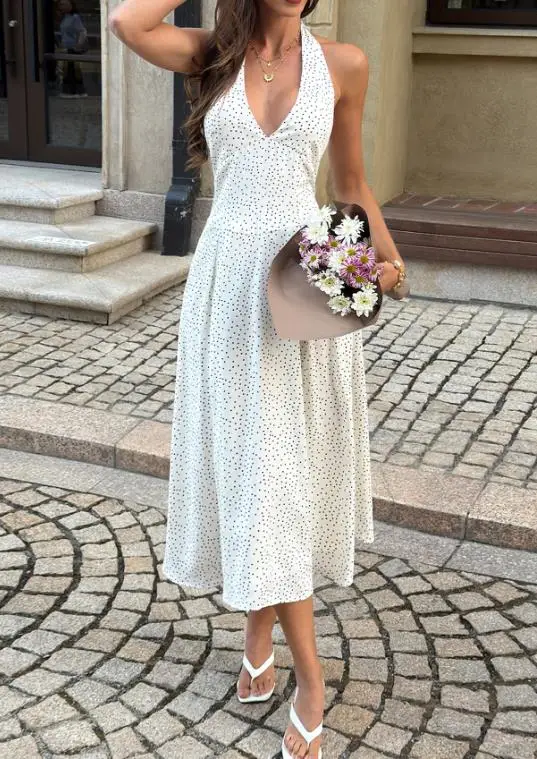 2026 Spring/Summer New Women's Fashion Elegant Retro Style Deep V-Wave Dot Waist Dress Women's Wear
2026 Spring/Summer New Women's Fashion Elegant Retro Style Deep V-Wave Dot Waist Dress Women's Wear