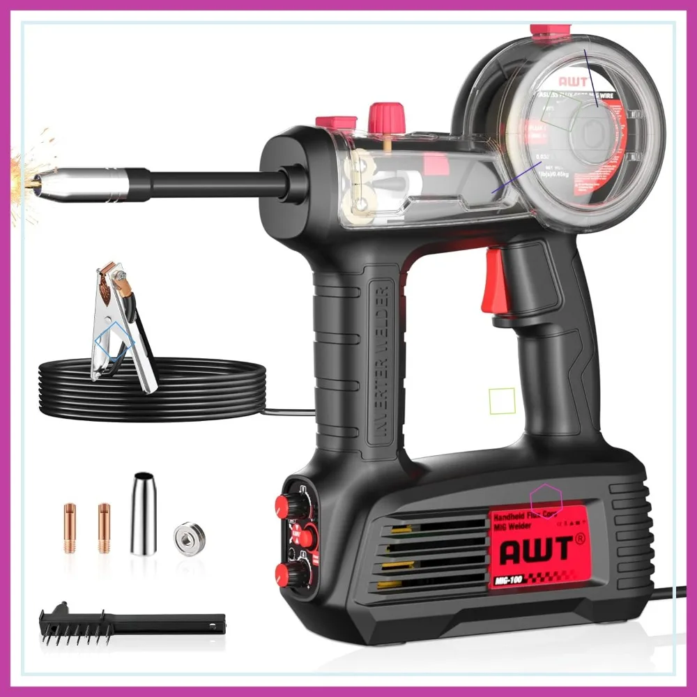 Portable 110V MIG Welder Machine, Handheld Gasless Wire Feed Welder for Home DIY Projects
Portable 110V MIG Welder Machine, Handheld Gasless Wire Feed Welder for Home DIY Projects