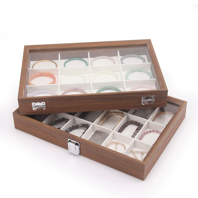 Graining Jewelry Box With Glass Cover Storage Ring Earring Bracelet Necklace Display Organizer Case Inner PU
Graining Jewelry Box With Glass Cover Storage Ring Earring Bracelet Necklace Display Organizer Case Inner PU