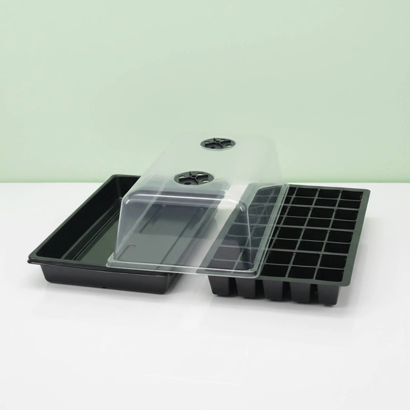 40 Compartment Sprout Tray with Dome Good Drainage Plant Germination Tray Gardening Supplies Adjustable Vents for Gardeners
40 Compartment Sprout Tray with Dome Good Drainage Plant Germination Tray Gardening Supplies Adjustable Vents for Gardeners