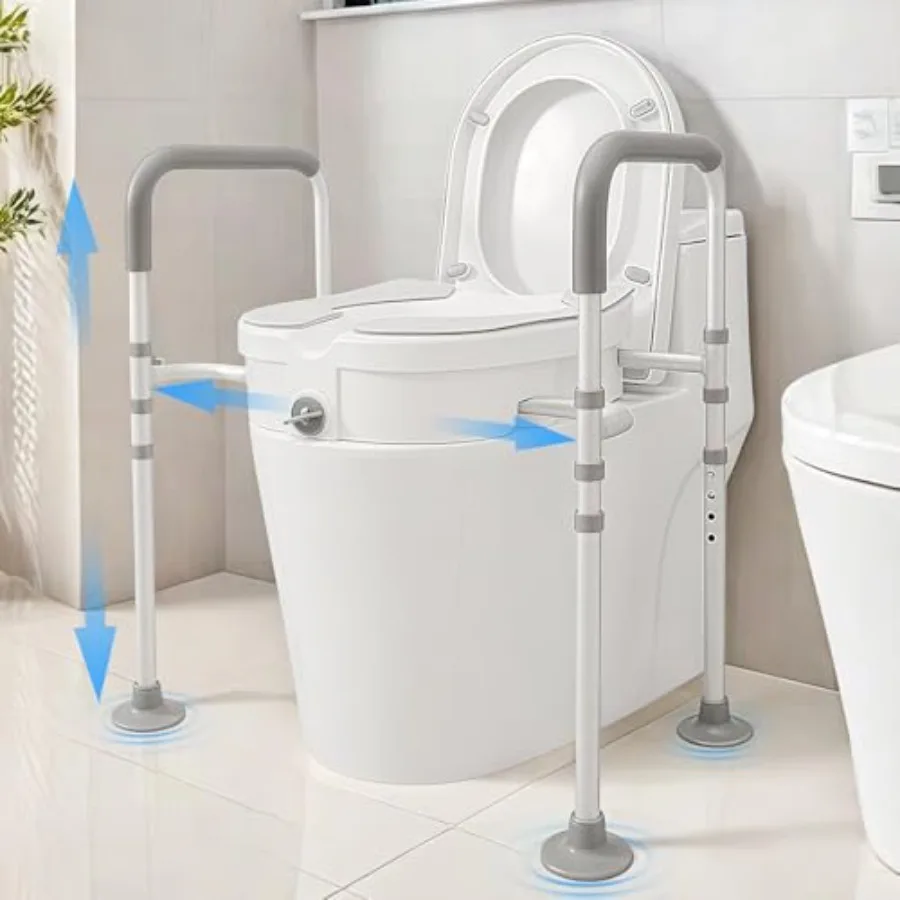 Toilet Seat Risers for Seniors 4-Legged Adjustable Raised Toilet Seat with Handles Thickened Aluminum Alloy Frame Grey White Me
Toilet Seat Risers for Seniors 4-Legged Adjustable Raised Toilet Seat with Handles Thickened Aluminum Alloy Frame Grey White Me