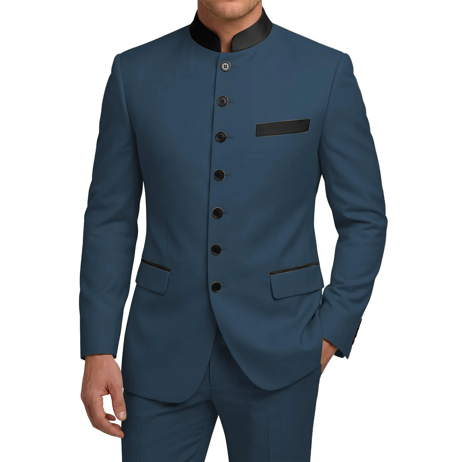 Men's 2 Piece Chinese Tunic Suit Mandarin Collar Slim Fit Tuxedo Suit Set for Prom Wedding Party 2026
Men's 2 Piece Chinese Tunic Suit Mandarin Collar Slim Fit Tuxedo Suit Set for Prom Wedding Party 2026