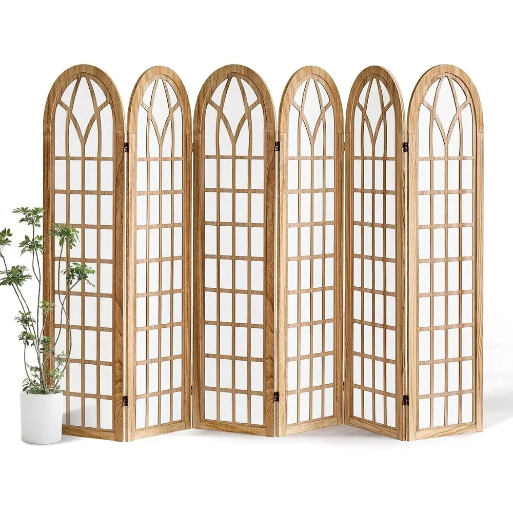 Japanese Style 6-Panel Wooden Room Divider, Natural Privacy Screen for Home and Office
Japanese Style 6-Panel Wooden Room Divider, Natural Privacy Screen for Home and Office