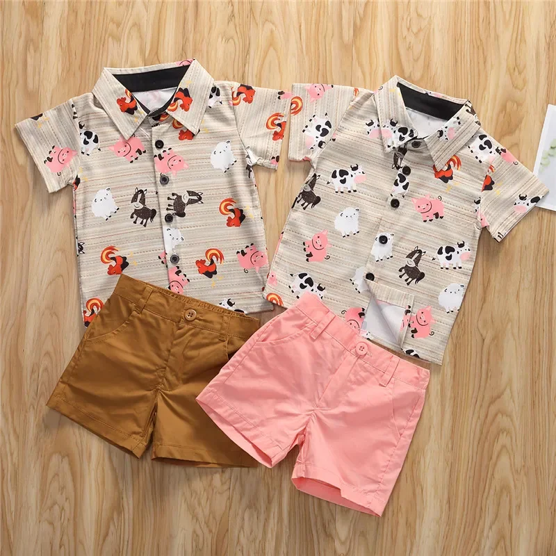 Toddler Boy Summer Clothes Set Short Sleeve Printed Button Shirt Solid Color Shorts Outfit
Toddler Boy Summer Clothes Set Short Sleeve Printed Button Shirt Solid Color Shorts Outfit