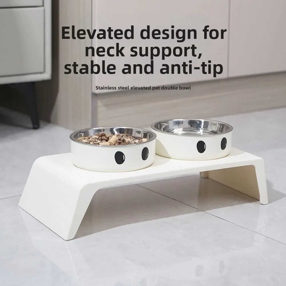 Double Bowls Cat Food Water Bowl Non-Slip Anti-flip Elevated Pet Feeder Bowl Stable Multifunction Cat Dog Dual-use Bowl
Double Bowls Cat Food Water Bowl Non-Slip Anti-flip Elevated Pet Feeder Bowl Stable Multifunction Cat Dog Dual-use Bowl