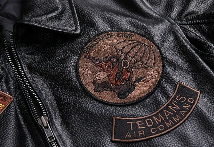 Plus Size 5XL Men's Biker G1 Air Force Pilot Jacket Genuine Leather Sheepskin Thicken Warm Vintage Classic Coat 45 S4164b3964c4840eda23b0c0e7bc53f24l