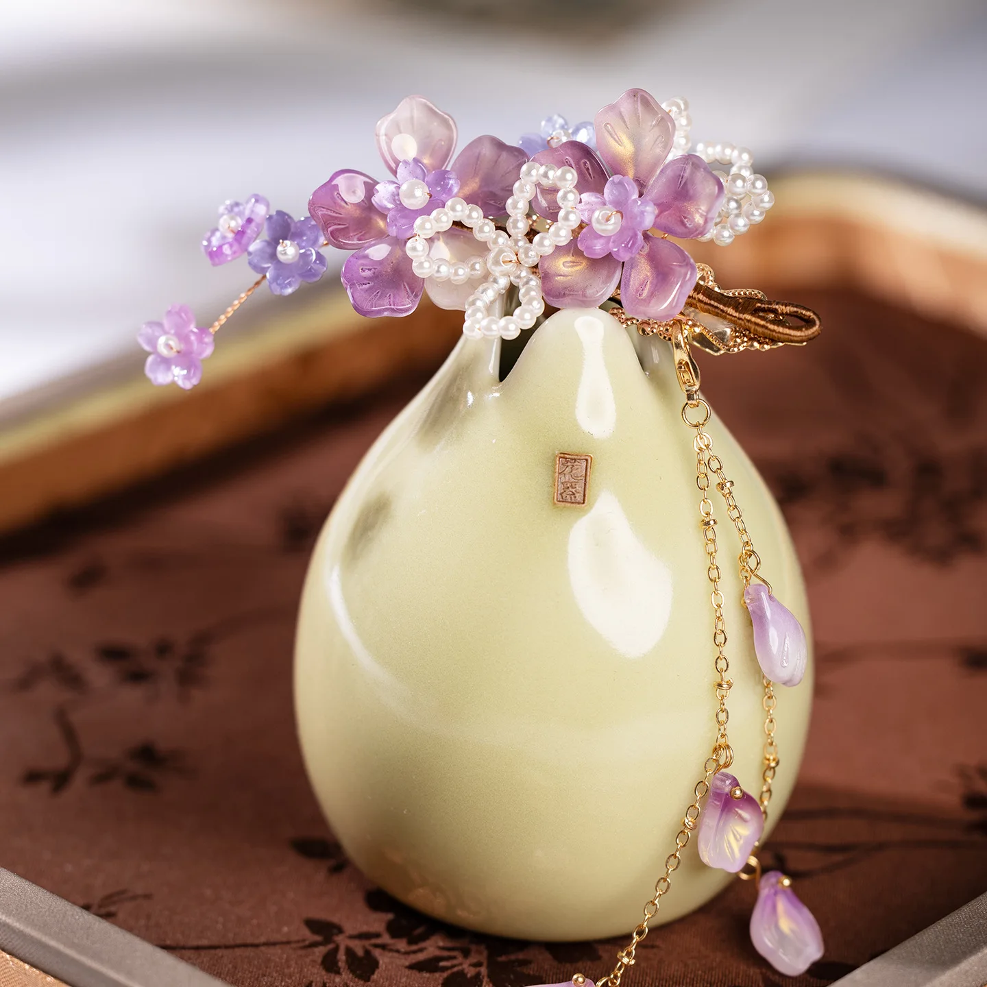 Women Flower Hair Clip Chinese Han Costume Hairpin For Girls Pearl Fringe Barrettes Retro New Year Party Hair Jewelry Gifts
Women Flower Hair Clip Chinese Han Costume Hairpin For Girls Pearl Fringe Barrettes Retro New Year Party Hair Jewelry Gifts