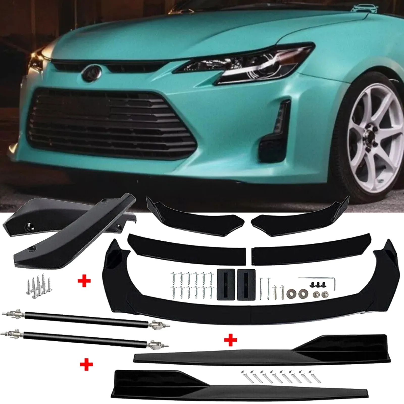 For 14-16 Scion TC Front Rear Bumper Lip+Spoiler Body Kit Splitter Side Skirt
For 14-16 Scion TC Front Rear Bumper Lip+Spoiler Body Kit Splitter Side Skirt