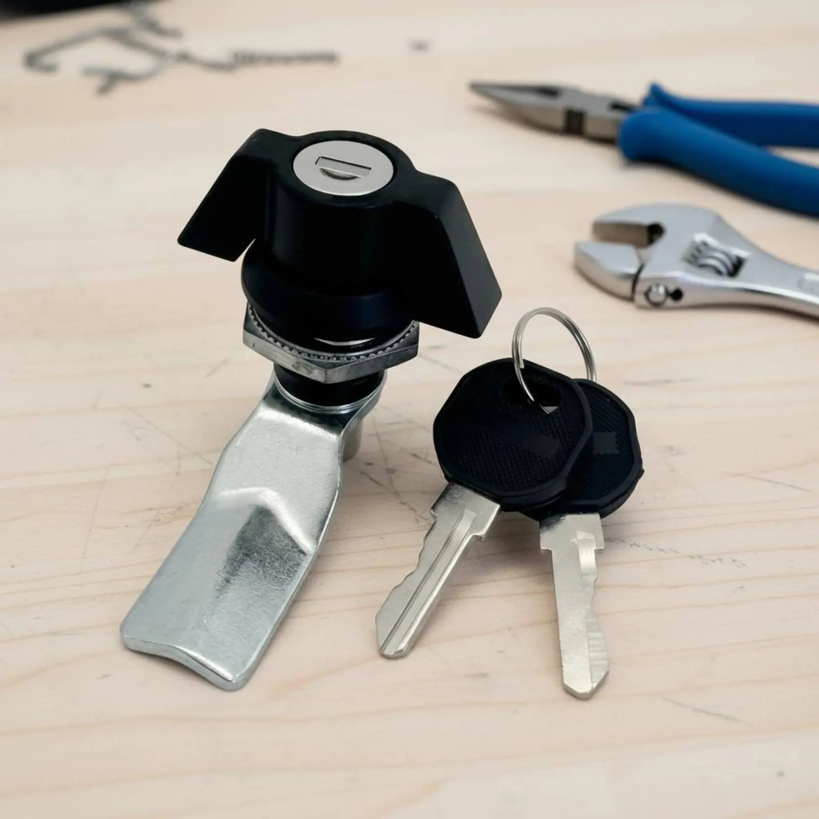 Handle Lock Electroplated Finish Cabinet Door Lock Quarter Turn Latch Easy to Install Thumb Operated for Metal Enclosure
Handle Lock Electroplated Finish Cabinet Door Lock Quarter Turn Latch Easy to Install Thumb Operated for Metal Enclosure