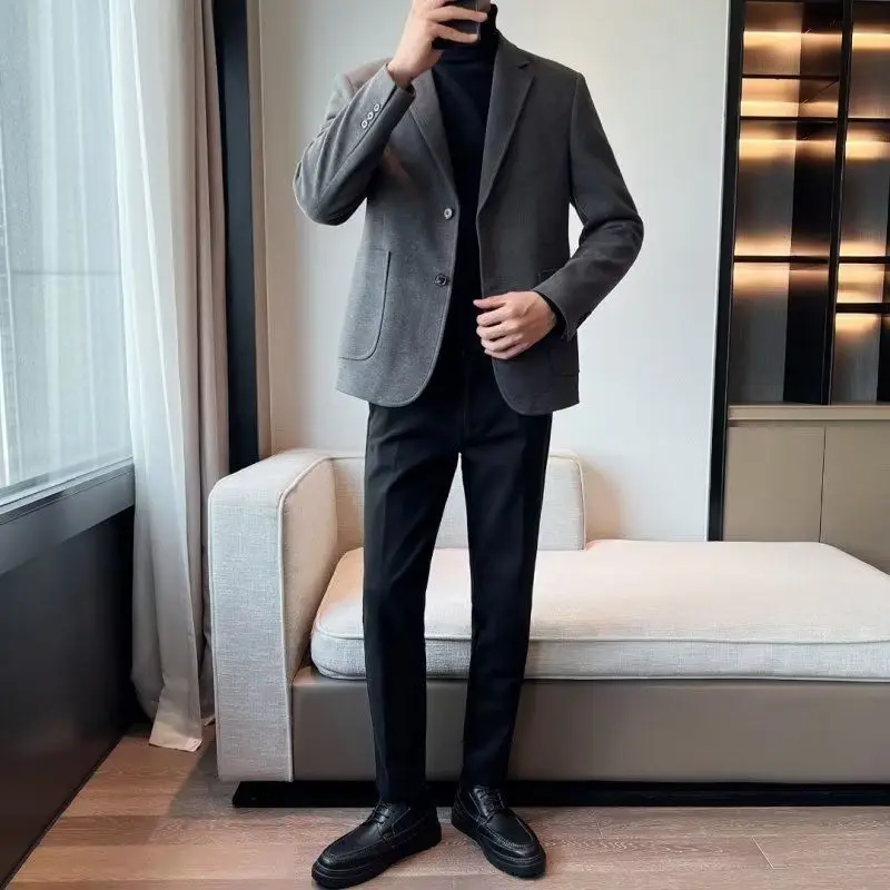 Autumn New Sle Briti Casual Men's Small Suit Jaet Faionable Slim Fit Busin Formal Korean Version Leisure Ciscape
Autumn New Sle Briti Casual Men's Small Suit Jaet Faionable Slim Fit Busin Formal Korean Version Leisure Ciscape