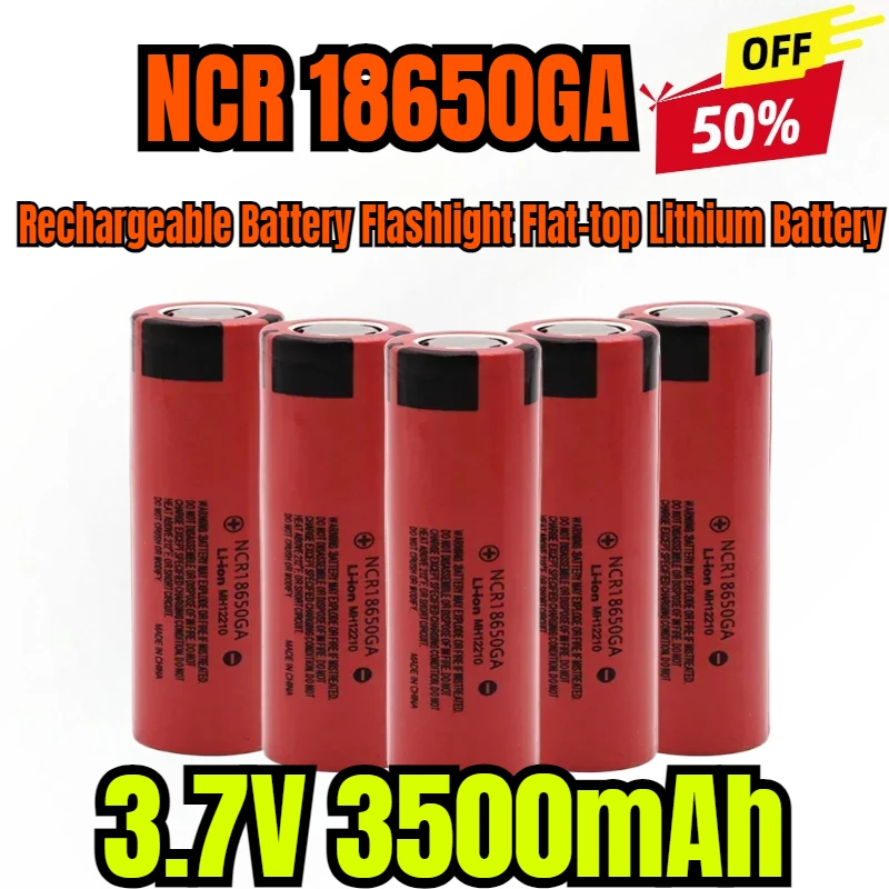 New NCR 18650GA High Discharge 3.7V 3500mAh 18650 Rechargeable Battery Flashlight Flat-top Lithium Battery
New NCR 18650GA High Discharge 3.7V 3500mAh 18650 Rechargeable Battery Flashlight Flat-top Lithium Battery