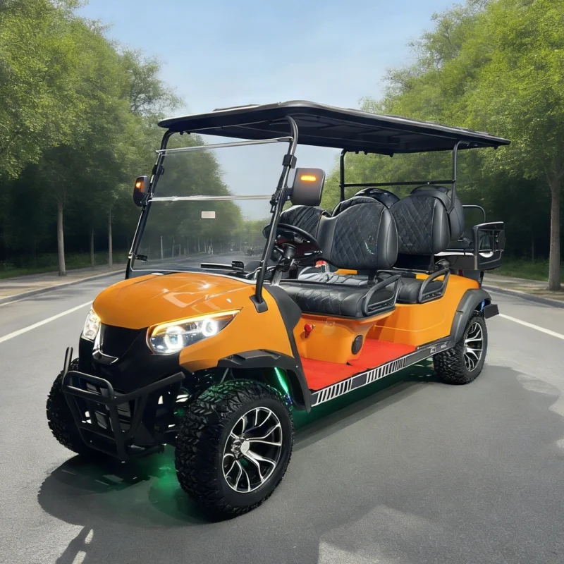 72V AC System Lithium Battery Powered 2 4 6 Seater Forward-Facing Electric Golf Cart With Golf Bag Rack And Golf Bag Rain Cover
72V AC System Lithium Battery Powered 2 4 6 Seater Forward-Facing Electric Golf Cart With Golf Bag Rack And Golf Bag Rain Cover