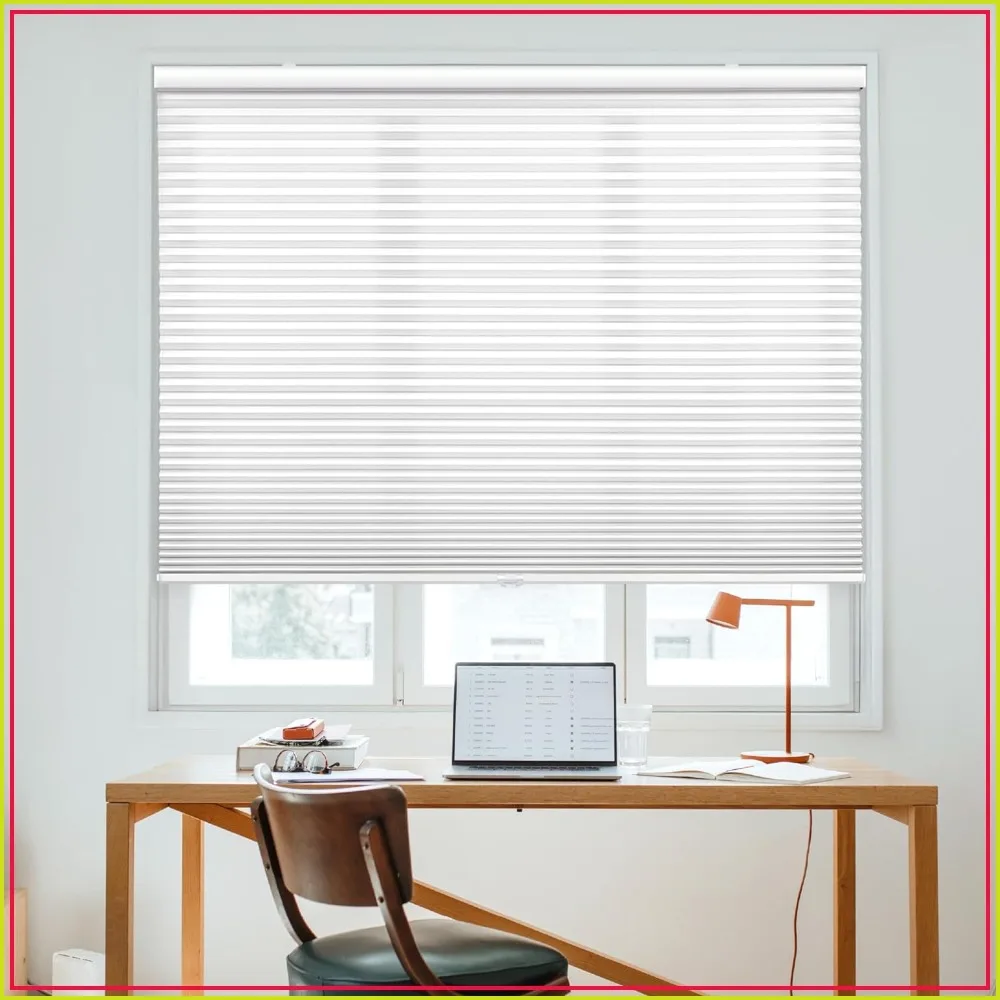 1.5" Light Filtering Cellular Shade, 63" W x 54" H, Cordless, White
1.5" Light Filtering Cellular Shade, 63" W x 54" H, Cordless, White