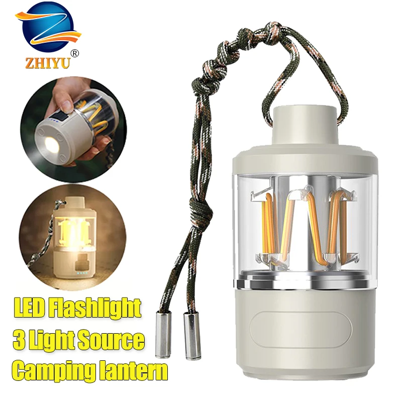 Portable Camping Lantern Type-c Rechargeable LED Flashlight 3 Light Source Strong Light Outdoor Emergency Searching Fishing Lamp
Portable Camping Lantern Type-c Rechargeable LED Flashlight 3 Light Source Strong Light Outdoor Emergency Searching Fishing Lamp