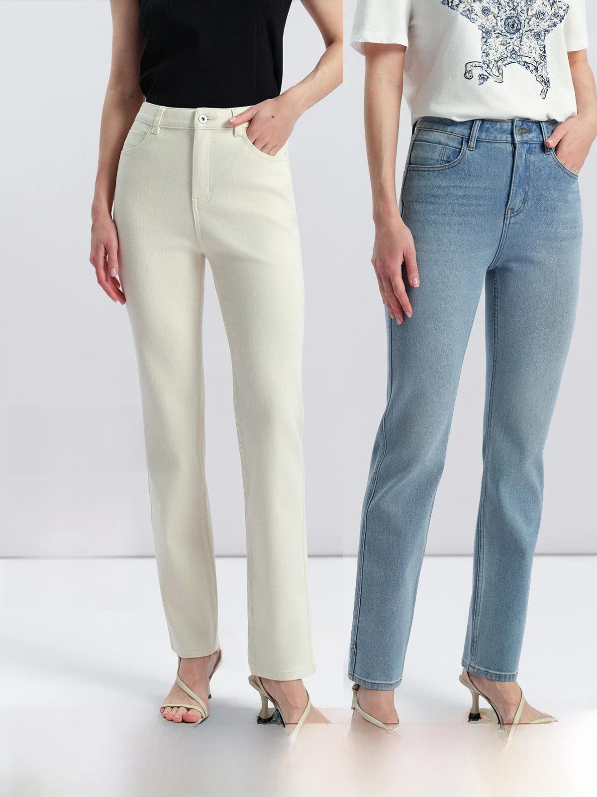 YIYI Casual Straight Leg Jeans Four-way Stretch Denim Mid-rise Slim Fit Pants Women's Spring Summer Fashion Trend
YIYI Casual Straight Leg Jeans Four-way Stretch Denim Mid-rise Slim Fit Pants Women's Spring Summer Fashion Trend