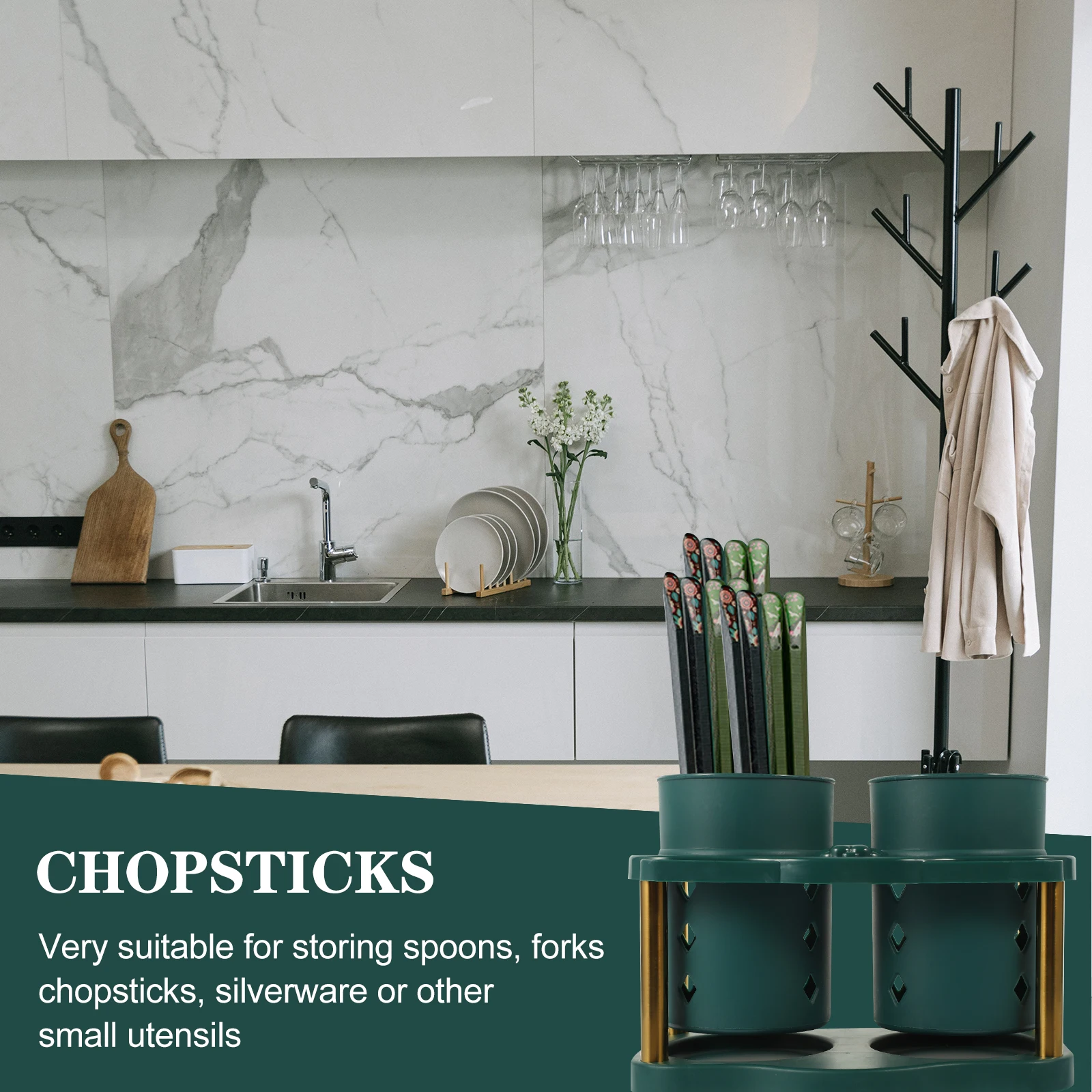 2 Pcs Double-barrel Chopstick Tube Cutlery Holder for Countertop Table Kitchen Utensil Desktop Stainless Pp
2 Pcs Double-barrel Chopstick Tube Cutlery Holder for Countertop Table Kitchen Utensil Desktop Stainless Pp