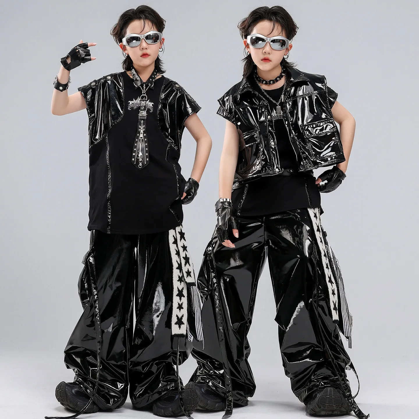 Boys Hip Hop Cool T Shirts Shiny Vest Street Dance Cargo Pants Girls K-pop Clothes Set Kids Jazz Costumes Children Streetwear
Boys Hip Hop Cool T Shirts Shiny Vest Street Dance Cargo Pants Girls K-pop Clothes Set Kids Jazz Costumes Children Streetwear