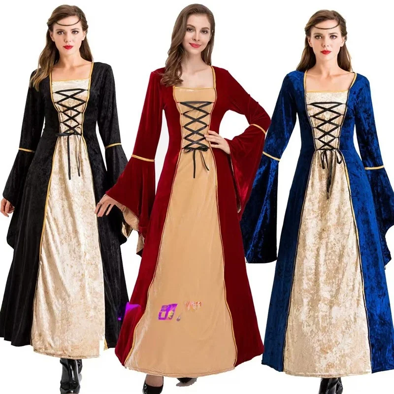 Halloween Vintage Court Long Dress Ball Queen Dress Elegant Queen Opera Play Photography Costume Women's Traditional Ethnic Wear
Halloween Vintage Court Long Dress Ball Queen Dress Elegant Queen Opera Play Photography Costume Women's Traditional Ethnic Wear