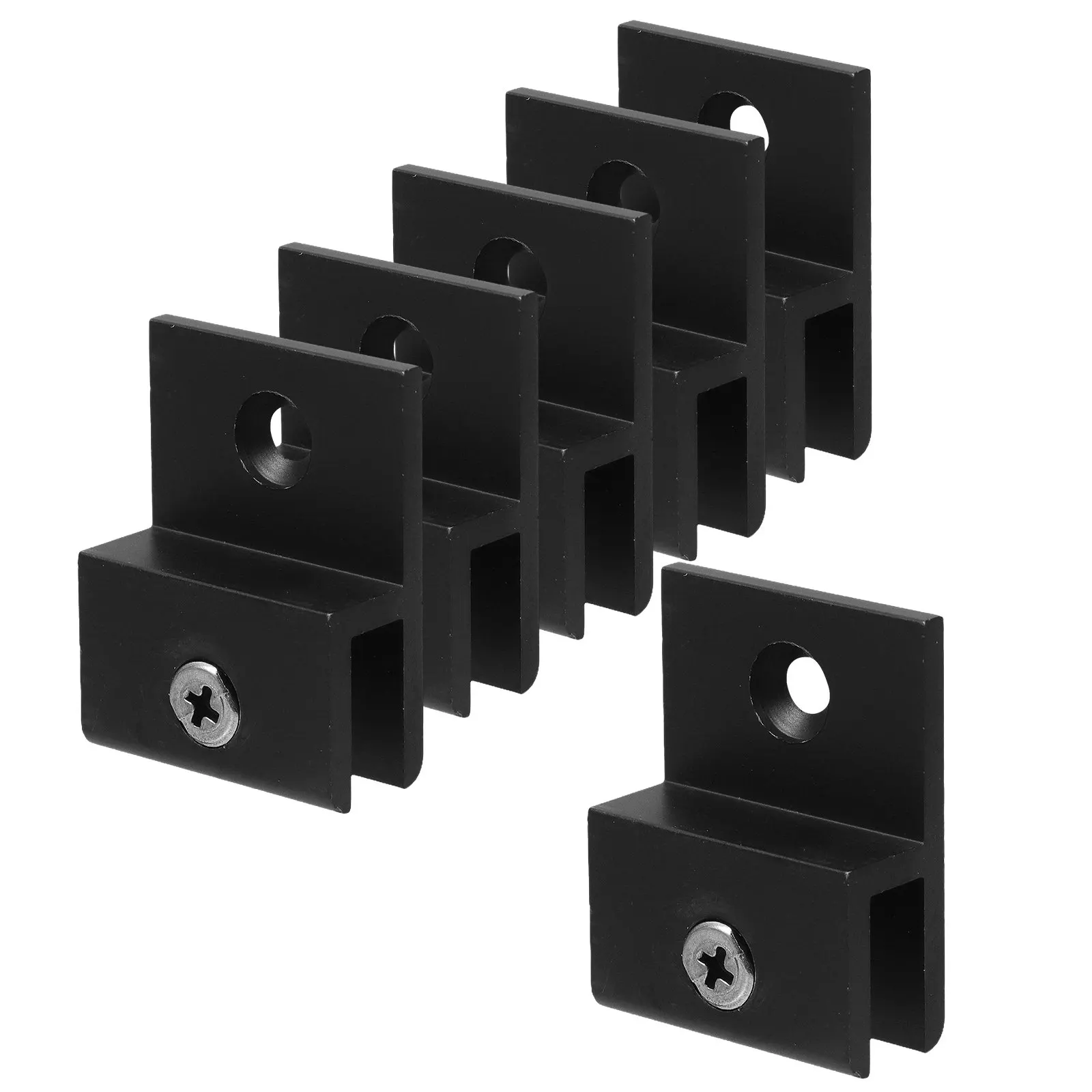 6Pcs Sleek Black Aluminum Glass Fixing Clips H-Type Mirror Mounting Hardware for Glass Shelves Acrylic Signs Wall Installation
6Pcs Sleek Black Aluminum Glass Fixing Clips H-Type Mirror Mounting Hardware for Glass Shelves Acrylic Signs Wall Installation