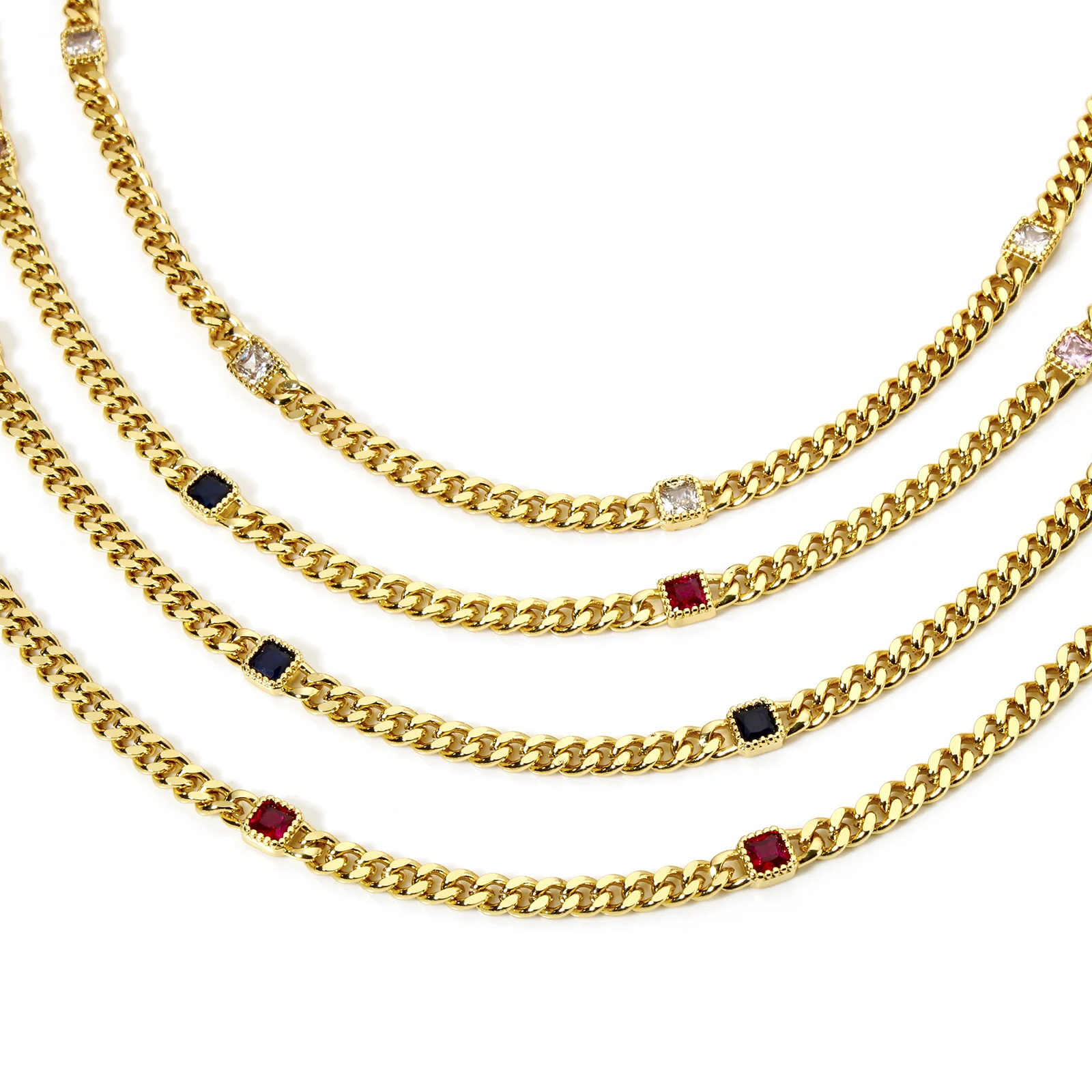 1M Brass Curb Link Chain Gold Plated Colorful Rhinestone Square Connector Single Buckle Chain 4.5mm DIY Necklace Bracelet
1M Brass Curb Link Chain Gold Plated Colorful Rhinestone Square Connector Single Buckle Chain 4.5mm DIY Necklace Bracelet