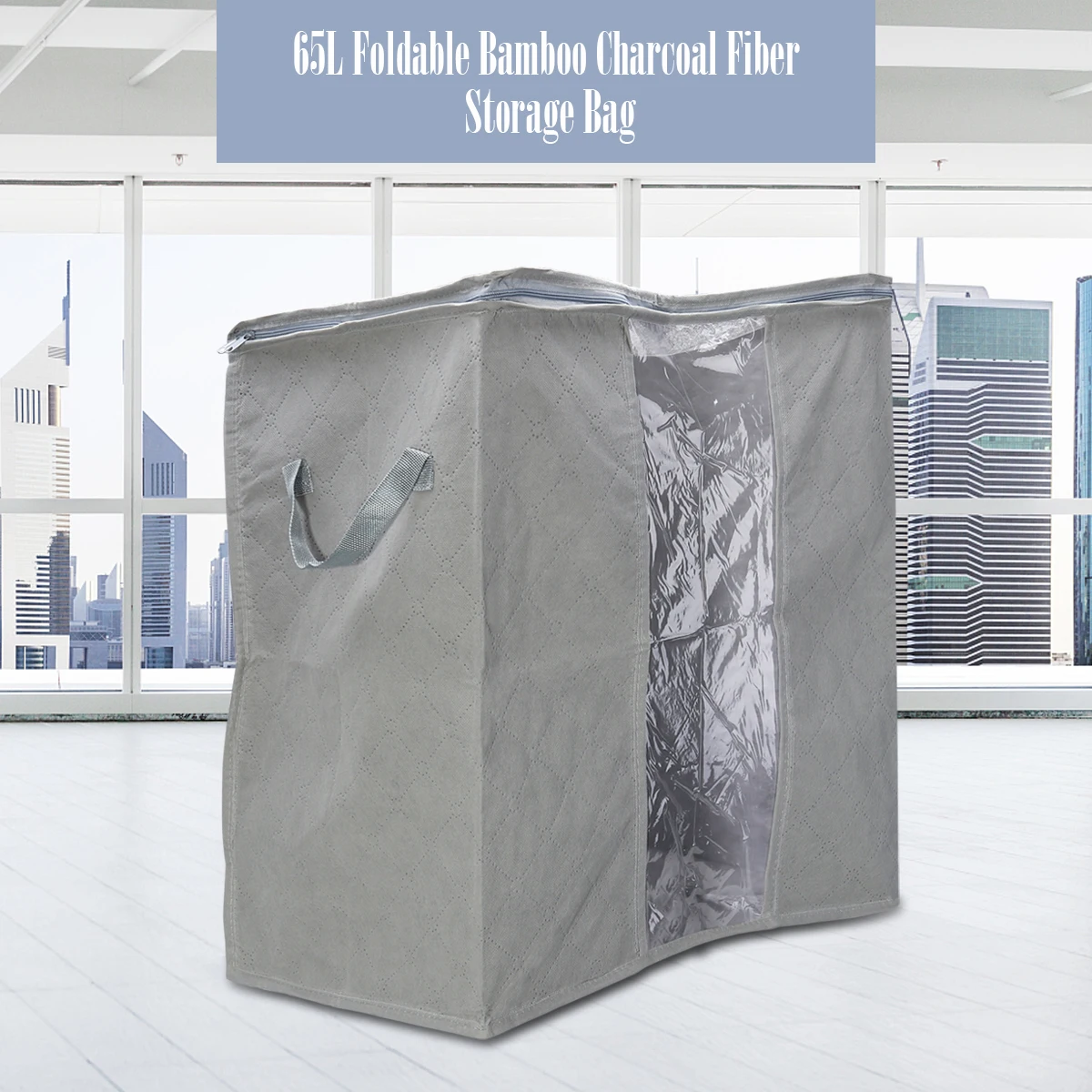 65L Foldable Bamboo Charcoal Fiber 3-Layer Clothes Blanket Storage Bag Organizer Grey 50X43.5X28Cm Breathable Anti-
65L Foldable Bamboo Charcoal Fiber 3-Layer Clothes Blanket Storage Bag Organizer Grey 50X43.5X28Cm Breathable Anti-