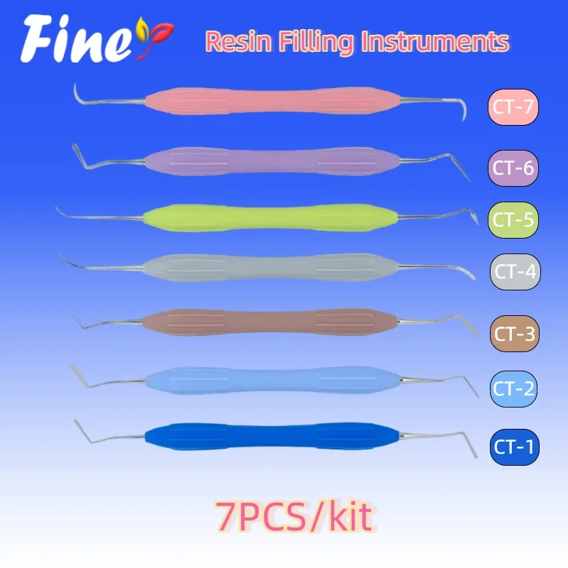 7pcs Dental Resin Spatulas Composite Resin Filling Instruments Resins Filler Spatula Aesthetic Restoration Dental Materials
7pcs Dental Resin Spatulas Composite Resin Filling Instruments Resins Filler Spatula Aesthetic Restoration Dental Materials