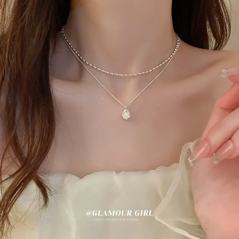 French Simple Irregular Pearl Double Layer Necklace Fashion Ins Versatile Collar Chain High Quality Necklace Girl
French Simple Irregular Pearl Double Layer Necklace Fashion Ins Versatile Collar Chain High Quality Necklace Girl