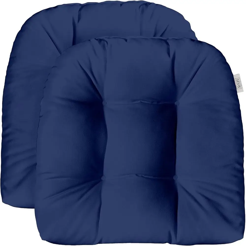 Set of 2 U-Shaped Outdoor Wicker Seat Cushions, 19x19 inches, All-Weather Fabric, Water-Resistant, Navy Blue
Set of 2 U-Shaped Outdoor Wicker Seat Cushions, 19x19 inches, All-Weather Fabric, Water-Resistant, Navy Blue