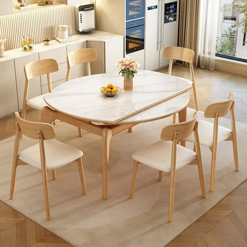 Modern Simple Retractable Solid Wood Slab Square Dining Table
Modern Simple Retractable Solid Wood Slab Square Dining Table