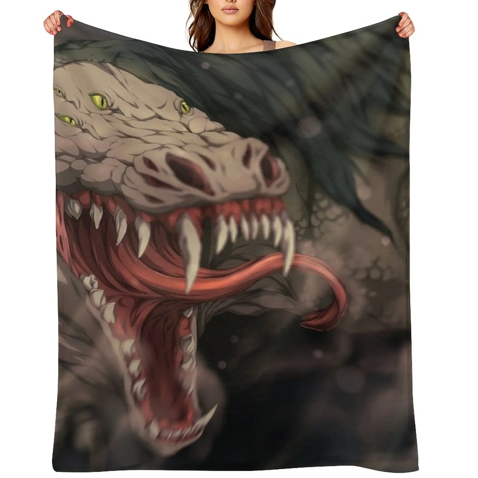 SCP-682 Throw Blanket Flannel anime Polar bed plaid Blankets
SCP-682 Throw Blanket Flannel anime Polar bed plaid Blankets