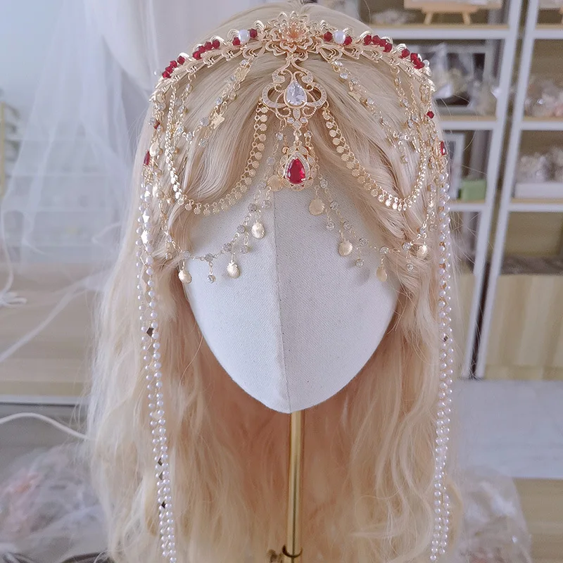 Western Region Dance Girl Tassel Tuinga Headdress Exotic Red Forehead Ornament Hair Accessories Dunhuang Bana Photo
Western Region Dance Girl Tassel Tuinga Headdress Exotic Red Forehead Ornament Hair Accessories Dunhuang Bana Photo