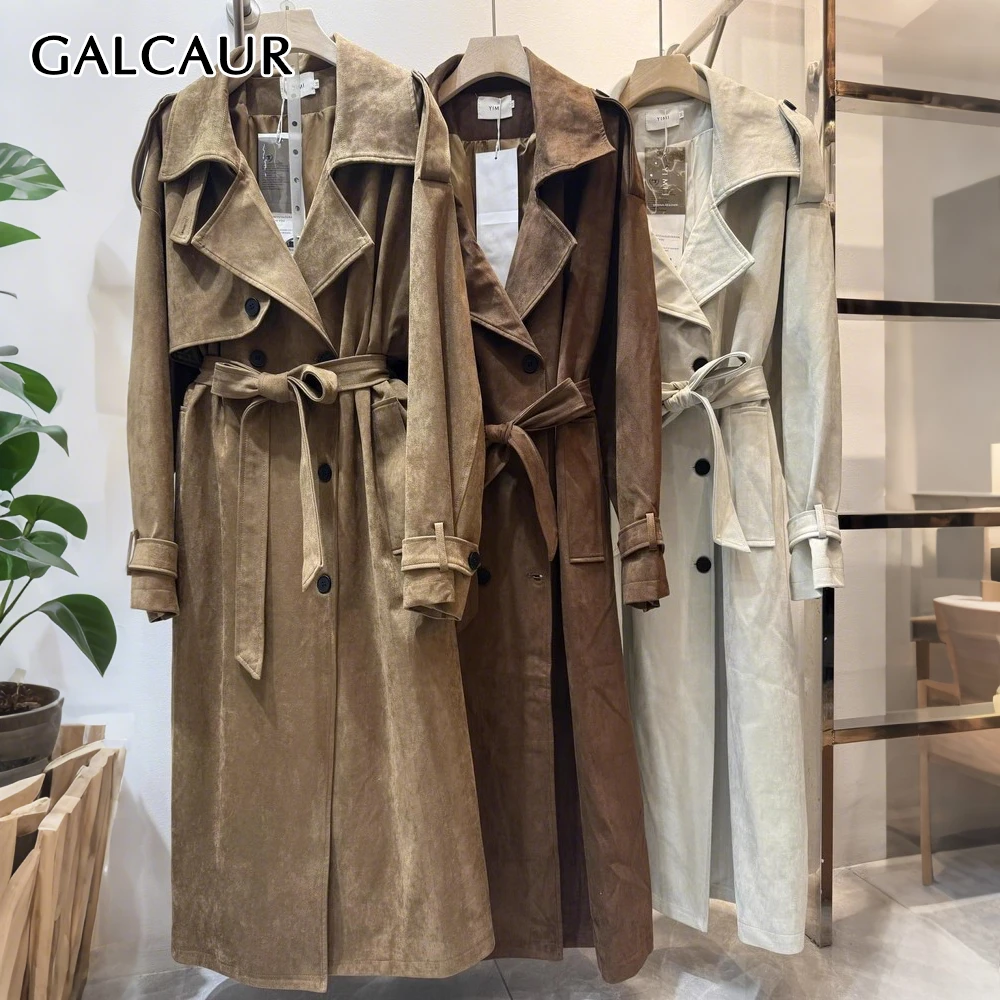GALCAUR Solid Spliced Bandage Trench Female Lapel Long Sleeve Loose Vintage Literary Women's Trenchs Autumn Style Fashion New
GALCAUR Solid Spliced Bandage Trench Female Lapel Long Sleeve Loose Vintage Literary Women's Trenchs Autumn Style Fashion New