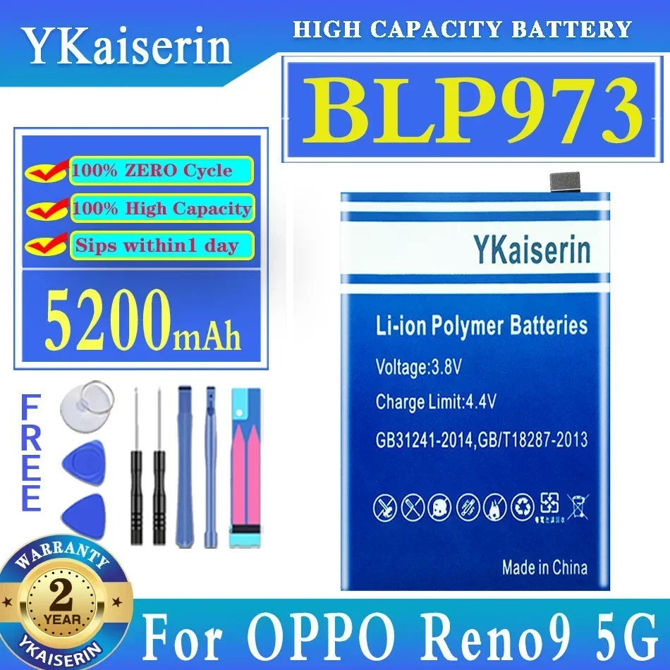 Long Lasting 5200mAh BLP973 For Oppo Reno9 5G PHM110 Reno 9 Pro PGX110 Mobile Phone Battery
Long Lasting 5200mAh BLP973 For Oppo Reno9 5G PHM110 Reno 9 Pro PGX110 Mobile Phone Battery