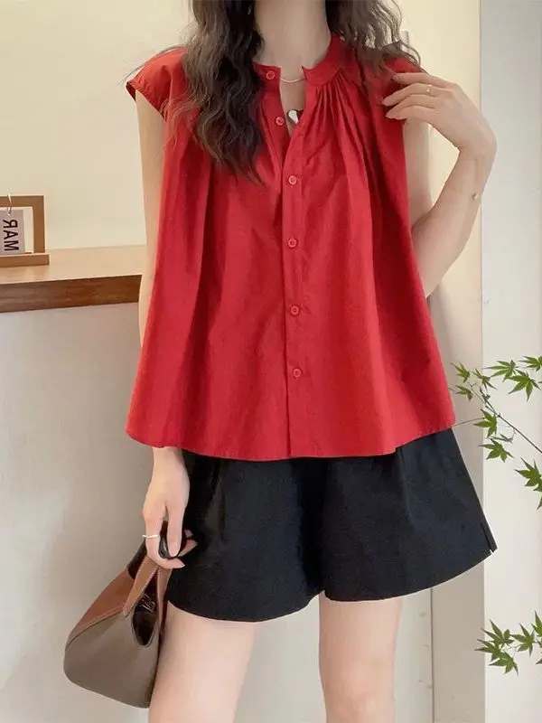 Retro Chic Fly Sleeve Shirt Elegant Single Button Versatile Slimming Commute Fashionable European Style Age-Defying Blouse
Retro Chic Fly Sleeve Shirt Elegant Single Button Versatile Slimming Commute Fashionable European Style Age-Defying Blouse