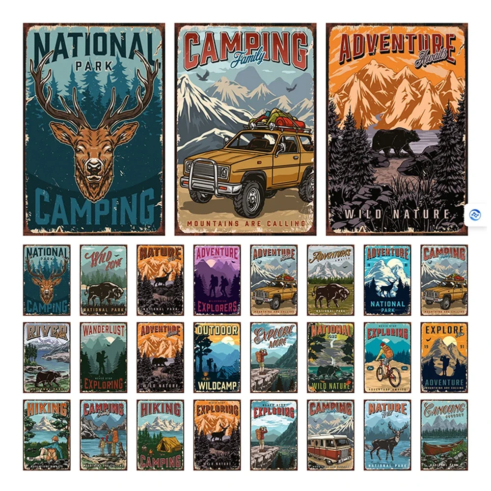 Outdoor Adventure Camping Deer Vintage Poster Metal Plate Wall Bar Man Cave Garage Kitchen Decor Unique Gift 30X20CM KJ-0598A
Outdoor Adventure Camping Deer Vintage Poster Metal Plate Wall Bar Man Cave Garage Kitchen Decor Unique Gift 30X20CM KJ-0598A