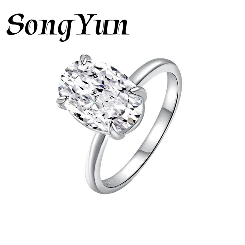 SongYun Jewelry 925 Sterling Silver Ring Moissanite D Color VVS1 Luxury Boutique Charm Timeless Rings Diamond Accessories
SongYun Jewelry 925 Sterling Silver Ring Moissanite D Color VVS1 Luxury Boutique Charm Timeless Rings Diamond Accessories