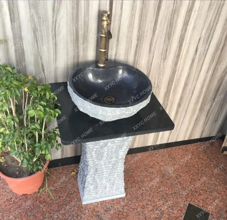 outdoor Marble wash basin stone column basin integrated courtyard stone retro floor wash basin
outdoor Marble wash basin stone column basin integrated courtyard stone retro floor wash basin