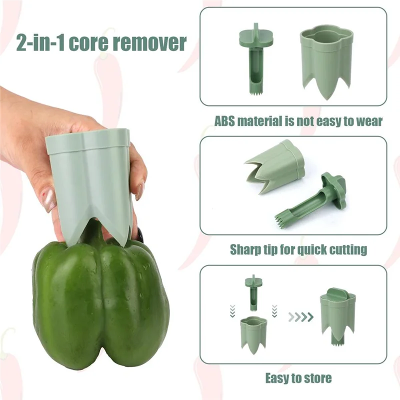 N04R Pepper Deseeder Tiger-Skin Green Pepper Corer Deseeder Fruit And Vegetable Coring Tool
N04R Pepper Deseeder Tiger-Skin Green Pepper Corer Deseeder Fruit And Vegetable Coring Tool