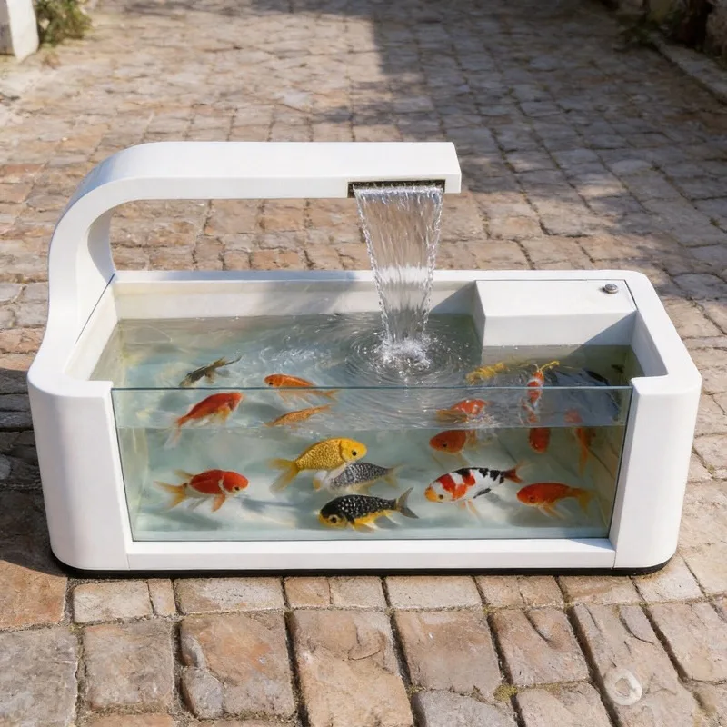 304 stainless steel fish pond custom finished product integrated fish pond balcony terrace viewing fish tank
304 stainless steel fish pond custom finished product integrated fish pond balcony terrace viewing fish tank