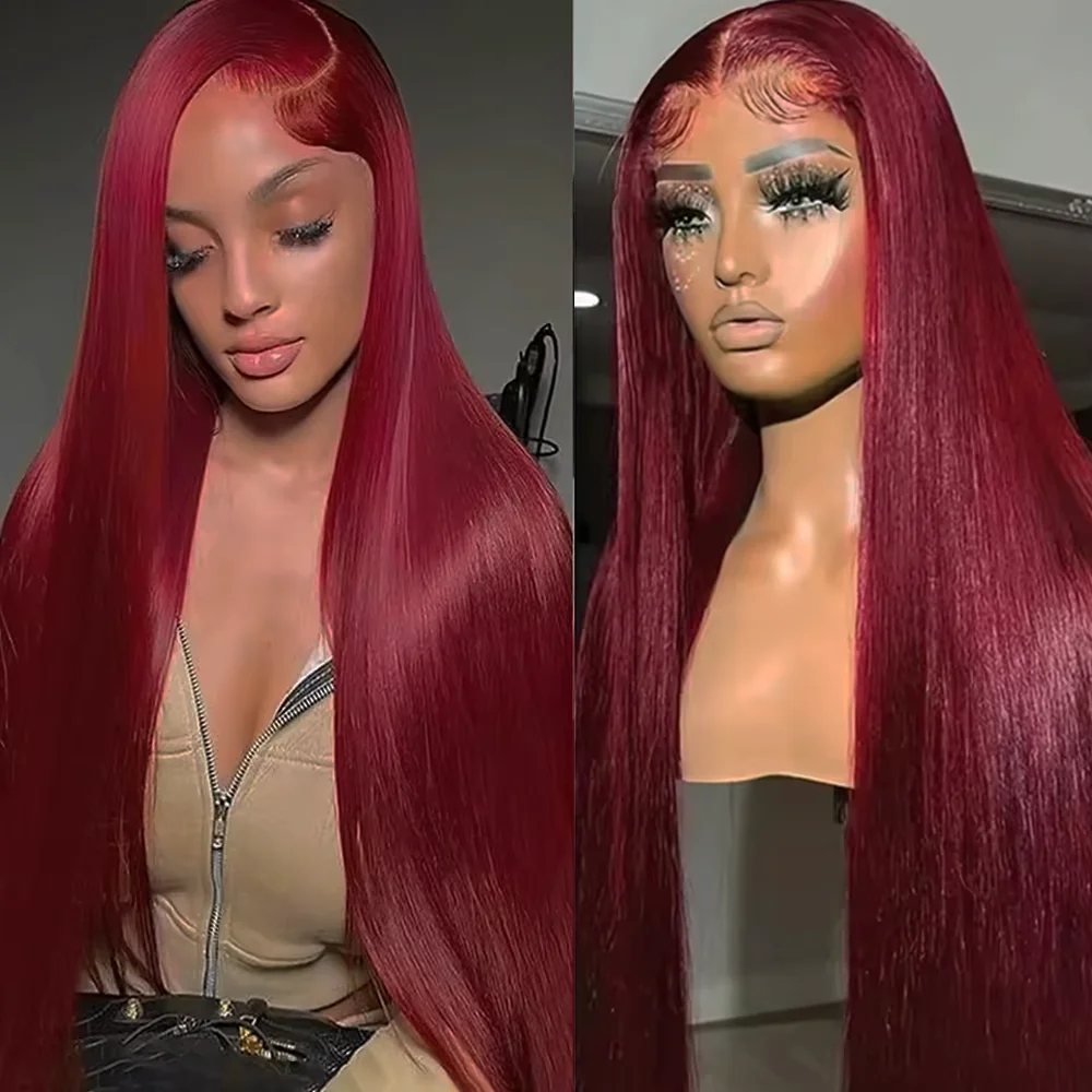 Burgundy 13x6 HD Lace Frontal Human Hair Wig Straight 200 Density 52 Inch 99j Transparent Lace Front Human Hair Wigs for Women
Burgundy 13x6 HD Lace Frontal Human Hair Wig Straight 200 Density 52 Inch 99j Transparent Lace Front Human Hair Wigs for Women