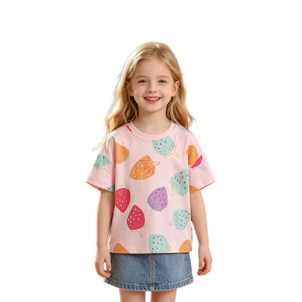 Jumping Meters Summer Strawberry Pattern Girls T-Shirts 3-8T Short Sleeve Kids' Clothing Baby Shirts Children's Tees Tops
Jumping Meters Summer Strawberry Pattern Girls T-Shirts 3-8T Short Sleeve Kids' Clothing Baby Shirts Children's Tees Tops