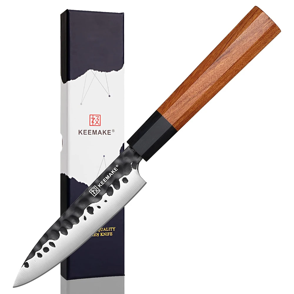 KEEMAKE 4.5" Inch Utility Paring Knife Japanese Style Fruit Peeler Kitchen Knife High Carbon Stainless Steel Vegetable Cutter
KEEMAKE 4.5" Inch Utility Paring Knife Japanese Style Fruit Peeler Kitchen Knife High Carbon Stainless Steel Vegetable Cutter