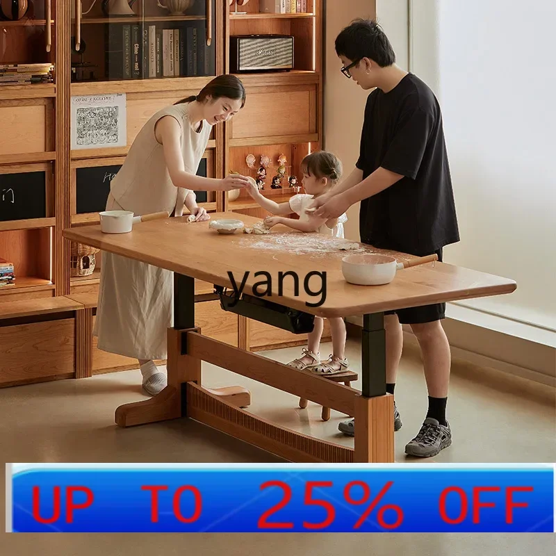 LMM Electric Lifting Dining Table Cherry Wood Living Room Large Desk Worktable Solid Wood Double
LMM Electric Lifting Dining Table Cherry Wood Living Room Large Desk Worktable Solid Wood Double