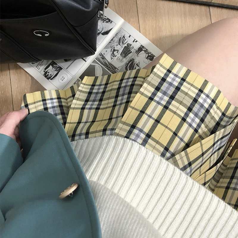 Original Haqianzhu Wild Asparagus Plaid Skirt A-Line Pleated Versatile Yellow Grid JK Uniform Style High Waist Casual Skirt
Original Haqianzhu Wild Asparagus Plaid Skirt A-Line Pleated Versatile Yellow Grid JK Uniform Style High Waist Casual Skirt