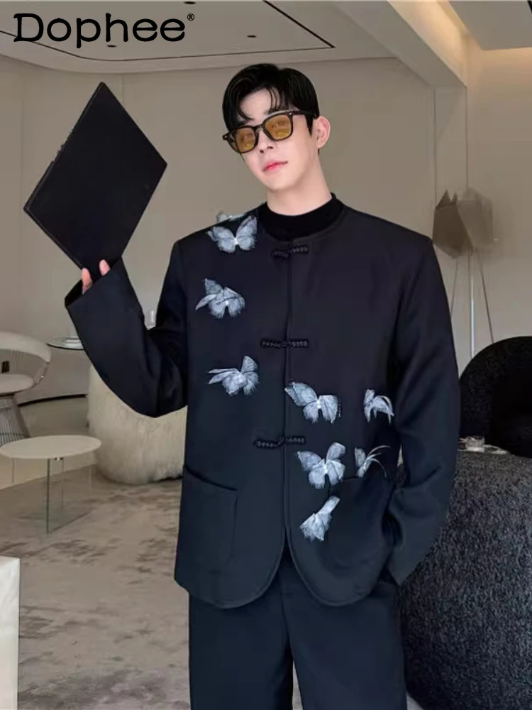 Men's 2025 Spring Autumn New Men's Fashion Suit Jackets Niche Delicate Butterfly Decorative Blazers Male Trendy Long Sleeve Tops
Men's 2025 Spring Autumn New Men's Fashion Suit Jackets Niche Delicate Butterfly Decorative Blazers Male Trendy Long Sleeve Tops