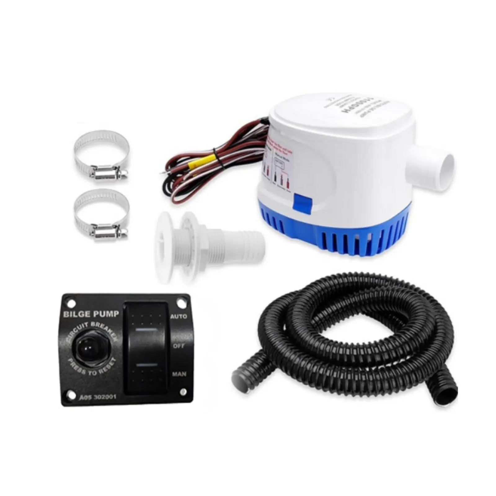 Bilge Pump Kit Automatic Function Immersible Boat Pump Kit Boating Equipment High Flow Speed Clamps
Bilge Pump Kit Automatic Function Immersible Boat Pump Kit Boating Equipment High Flow Speed Clamps