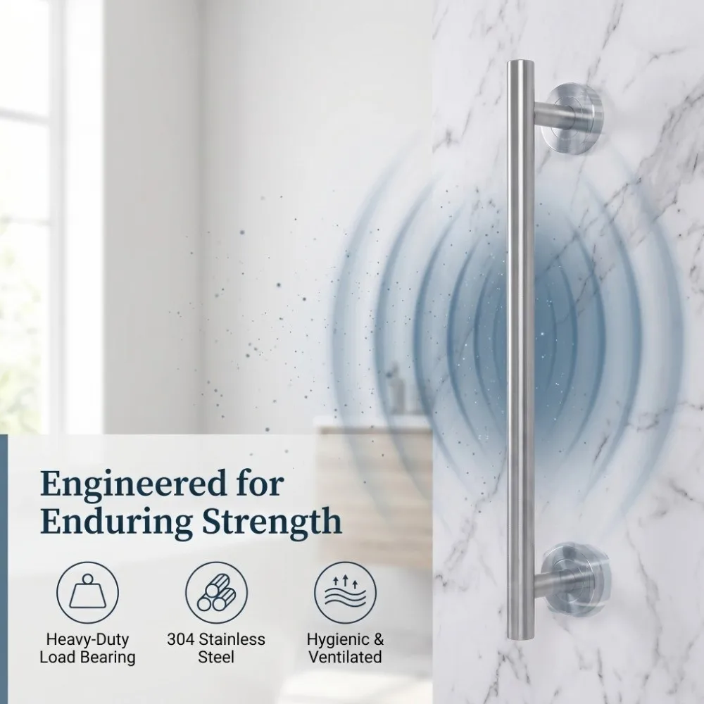 Durable Stainless Steel Towel Rack Silver Wall Mounted Towel Holder Modern Space Saving Towel Bar Home Decor
Durable Stainless Steel Towel Rack Silver Wall Mounted Towel Holder Modern Space Saving Towel Bar Home Decor